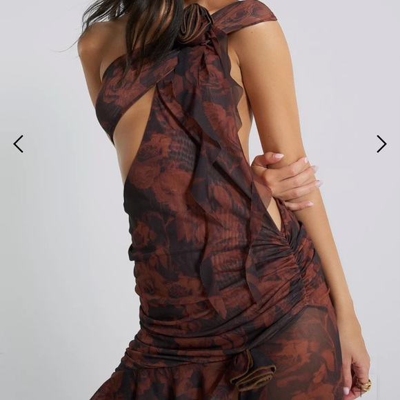 Athena One Shoulder Draped Maxi Dress - Picture 4 of 6